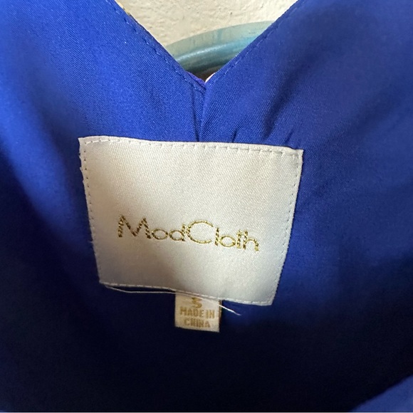 Modcloth Sapphire blue Floral Muster the Length Maxi Dress Small - Picture 3 of 9